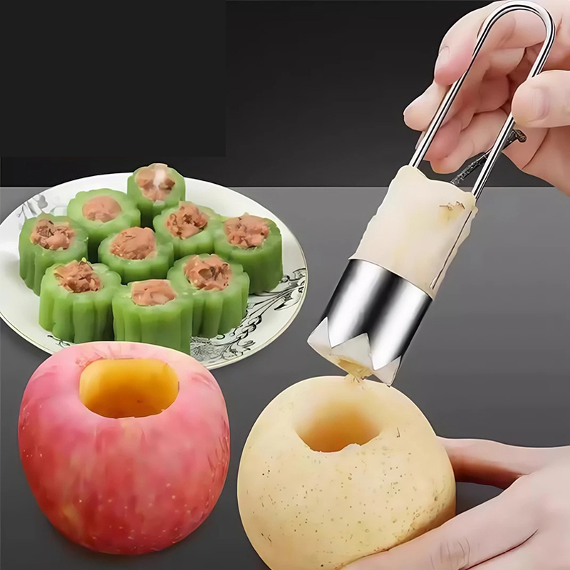 Kitchen Gadgets & Toys - الفولاذ المقاوم للصدأ الفاكهة الأساسية مزيل