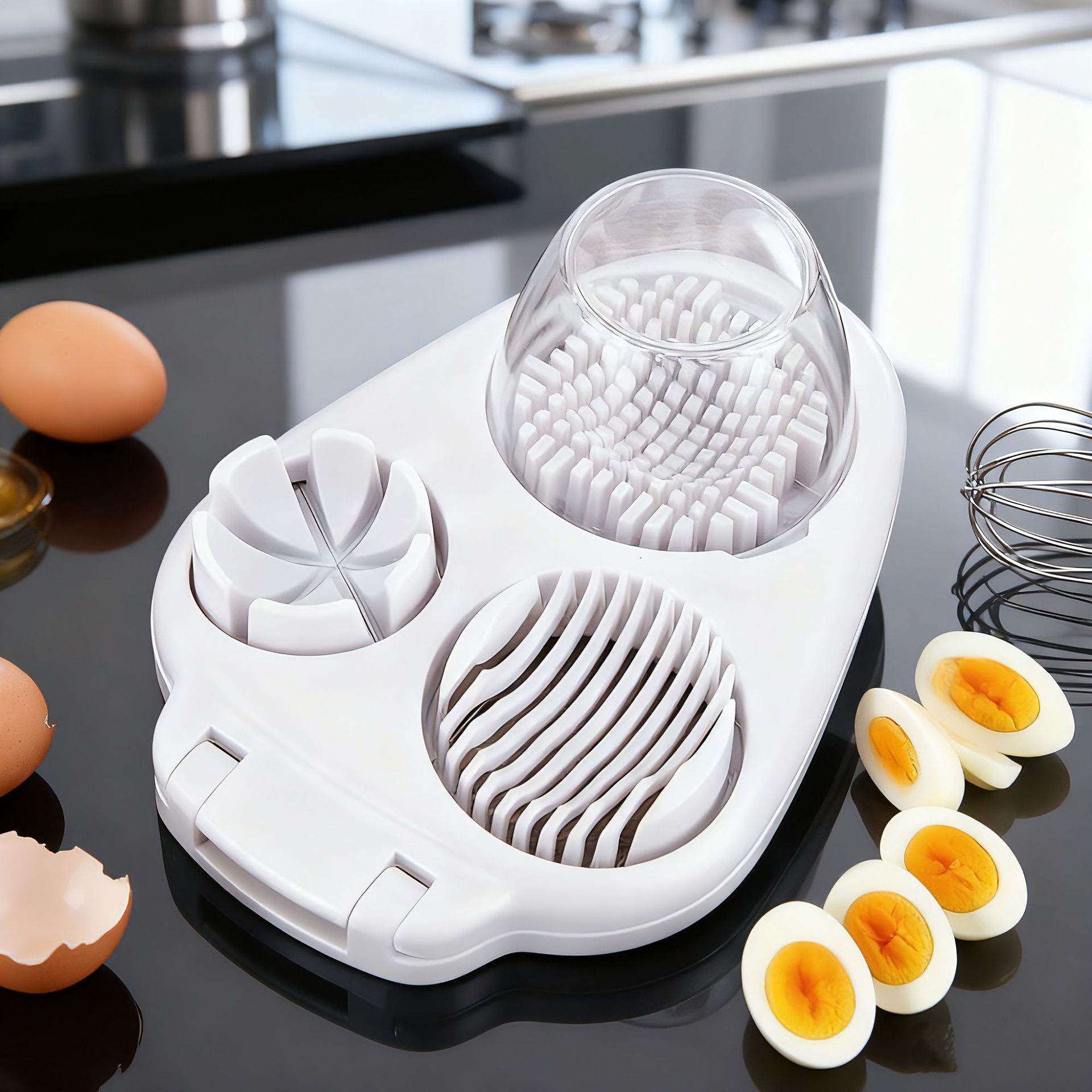 Kitchen Gadgets Wirecutter - قطاعة بيض 3 في 1 متعددة