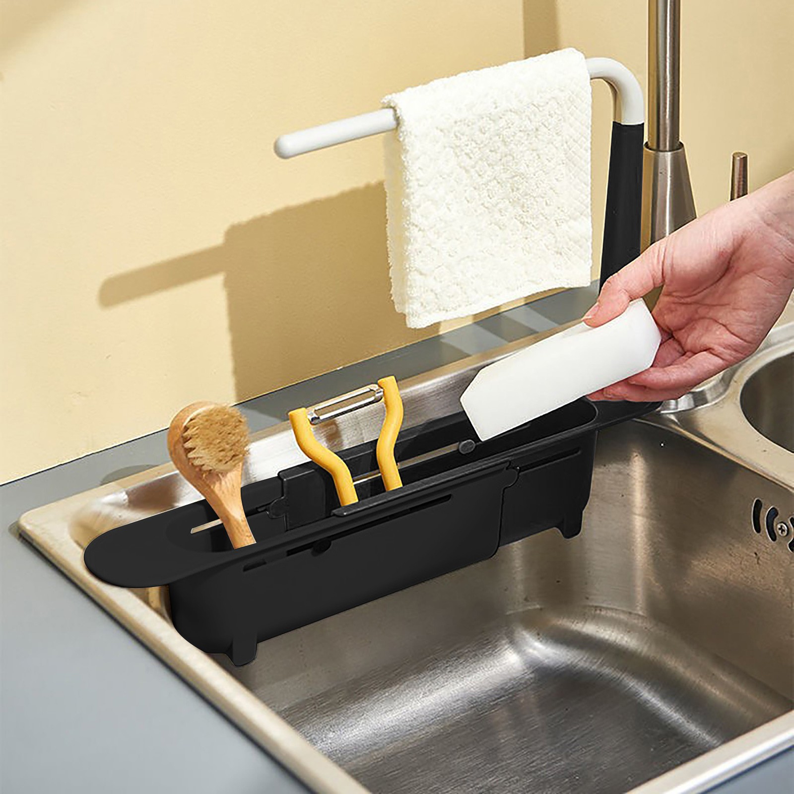 تجفيف بالوعة Elescopic ، منظم  - مراجعة Kitchen Gadgets That Make Life Easier وسعره