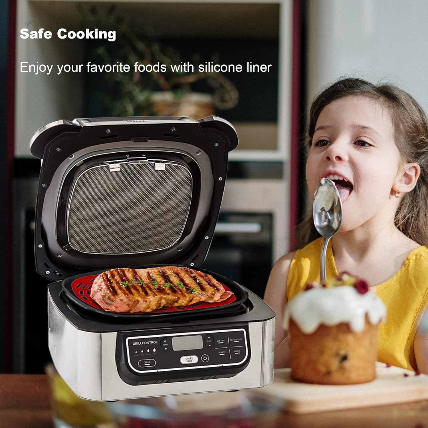 2 قطعة مجموعة بطانة سيليكون قا - مراجعة Ninja Air Fryer Af300 وسعره