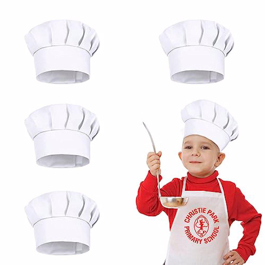 4 قطع قبعات طهاة بيضاء للأطفال - مراجعة Kitchen Gadgets That Make Life Easier وسعره